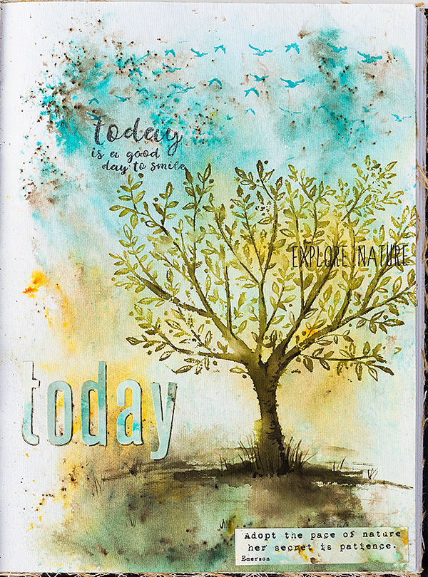 Tree Art Journal Page