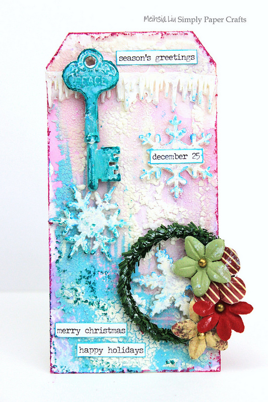 meihsia-liu-simply-paper-crafts-mixed-media-tag-christmas-snow-simon-says-stamp-monday-challenge-tim-holtz
