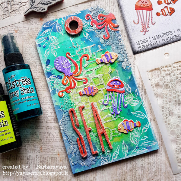 Demo: Distress Crayons + Embossing Glaze