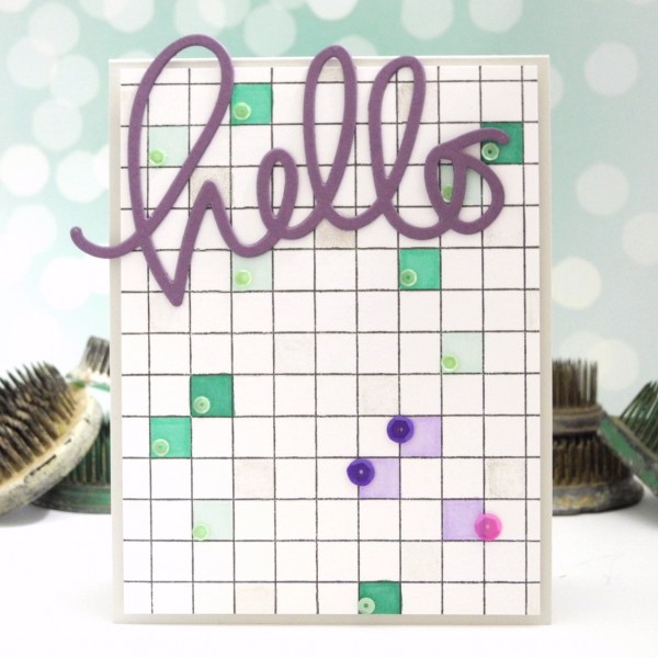 Hello Squared by Jennifer Ingle for the Simon Says Stamp Wednesday Challenge #JustJingle #SimonSaysStamp #PrettyPinkPosh