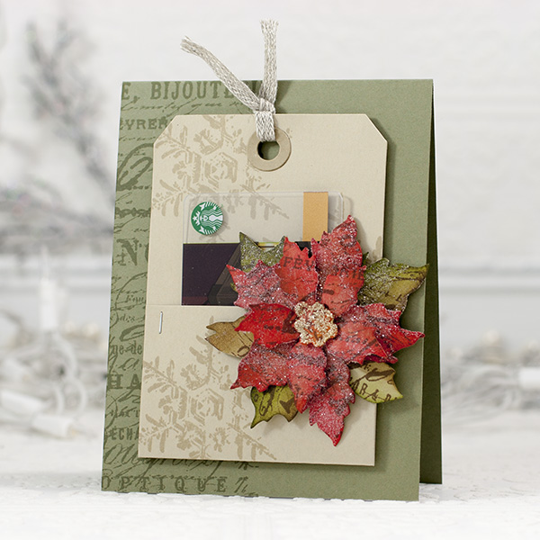 Shari Carroll Poinsettia Card