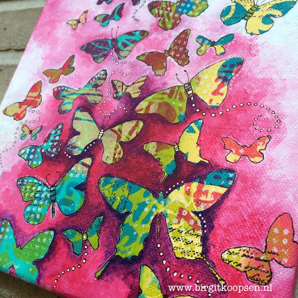 butterfly canvas - close up