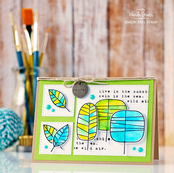 Simon Says Stamp One with Nature stamps and dies. Card by Wanda Guess for the SSS Blog. #sssfave