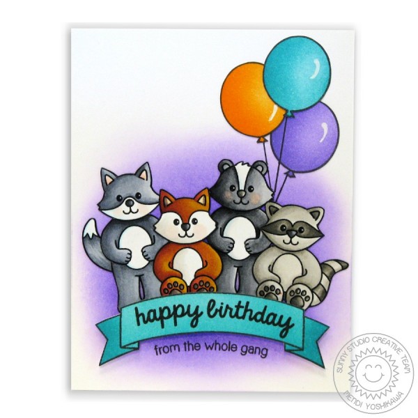 Woodsy Creatures Birthday Gang Card-Instagram