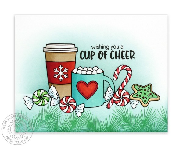 Mug Hugs Christmas Scene Card-Blog