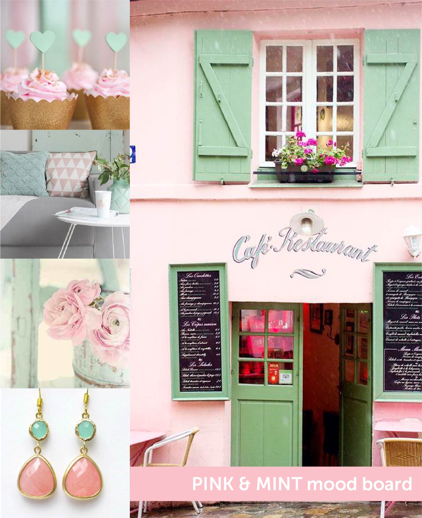 Pink & Mint Mood Board Studio Monday with Nina-Marie