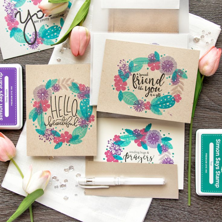 Yippee for Yana Quick Stamp Wreath Cards