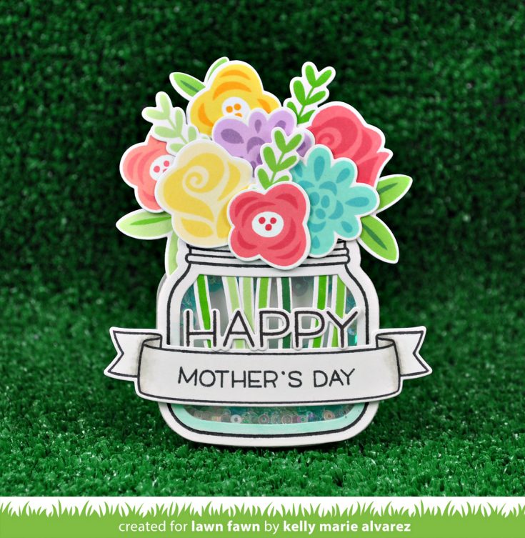 Lawn Fawn Mother's Day Shaker Card