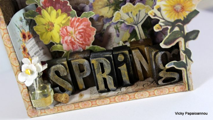 Tim Holtz Spring Vignette House