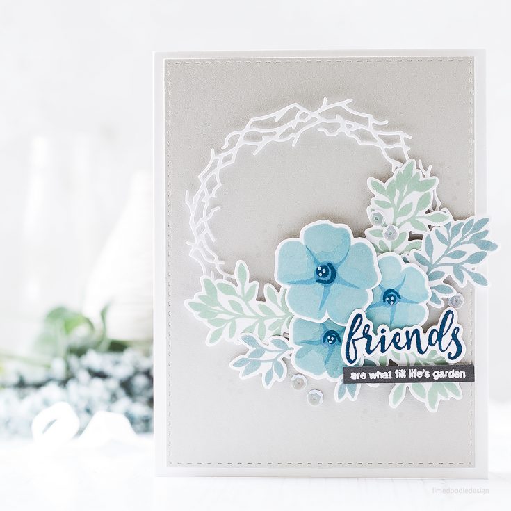 Doodling with Debby Stamped & Die Cut Wreath