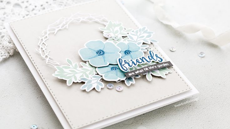 Doodling with Debby Stamped & Die Cut Wreath