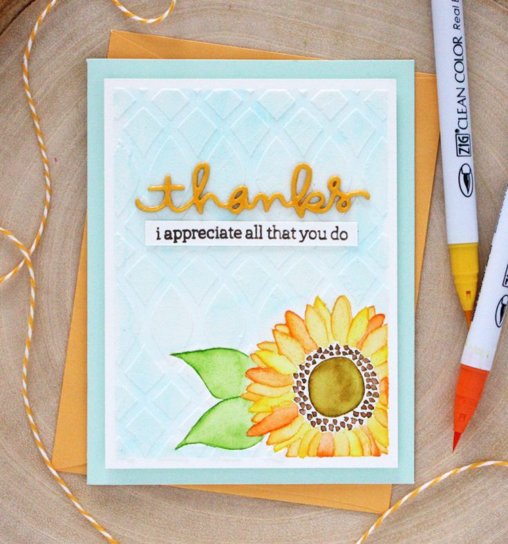 Watercolor Thank You Card