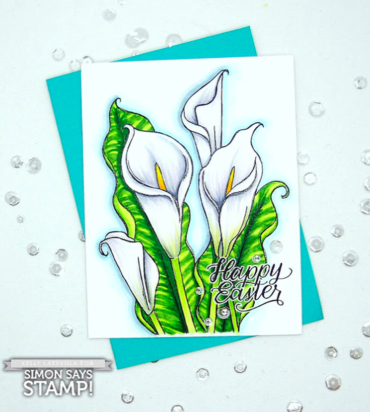 Kelly Latevola Simon Says Stamp April Throwback Thursday In Full Bloom Suzy's Doodles Happy Easter stamp set
