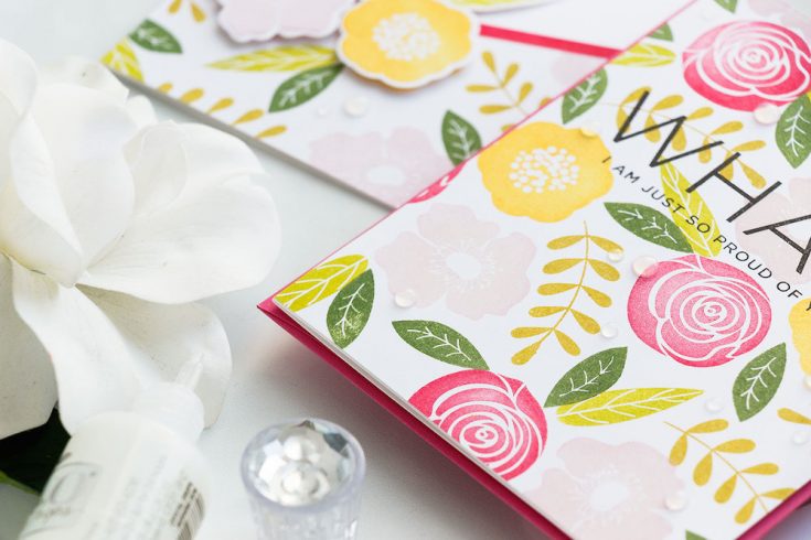 Yippee for Yana: Stamped Floral Pattern Cards