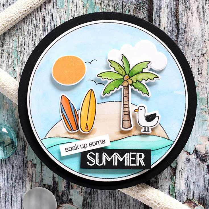 Simon Says Stamp Good Vibes Release Shari Carroll Surf's Up stamp set and dies