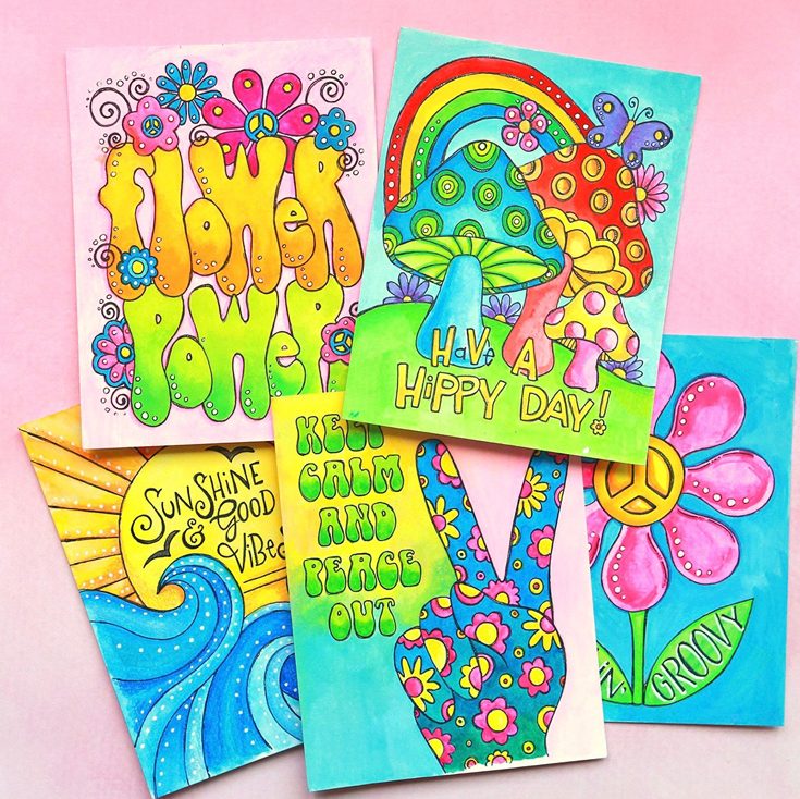 Simon Says Stamp Good Vibes Release Suzy Plantamura Suzy's Good Vibes watercolor prints