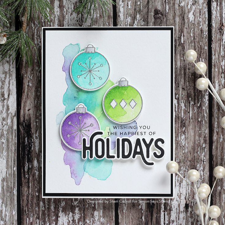 Fun and Festive Blog Hop Shari Carroll Ornamental stamp set and dies by CZ Design