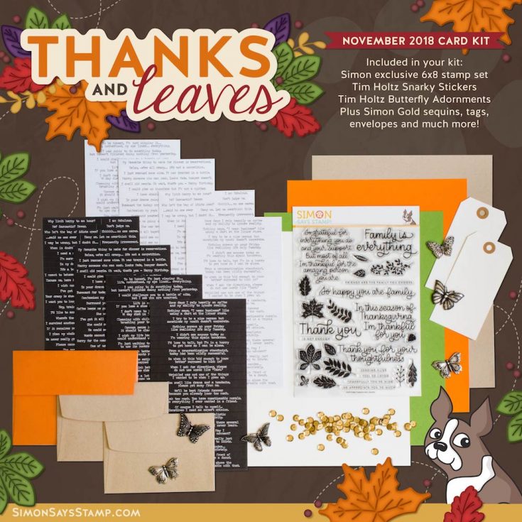 Leaf Backgrounds with the November 2018 Thanks and Leaves Card Kit
