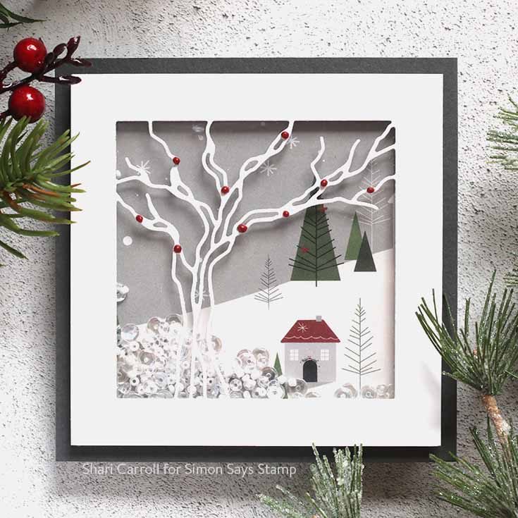 DieCember® Blog Hop Shari Carroll Tree Frame die