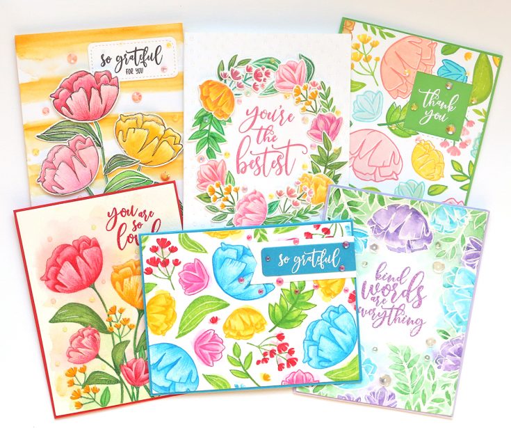 One Stamp Set Five Ways So Loved