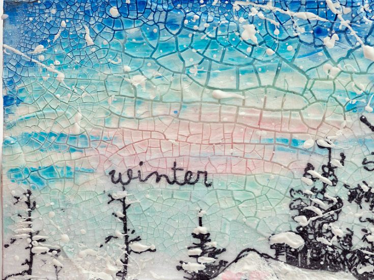 Winter Wonderland Mixed Media Scene