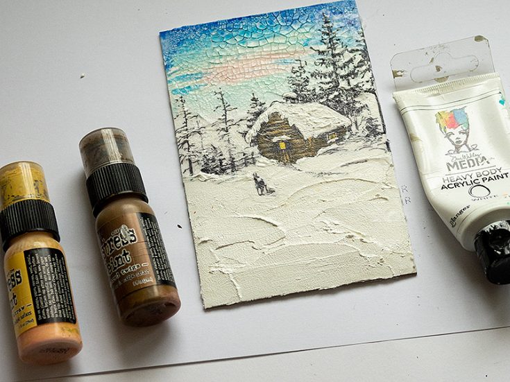 Winter Wonderland Mixed Media Scene