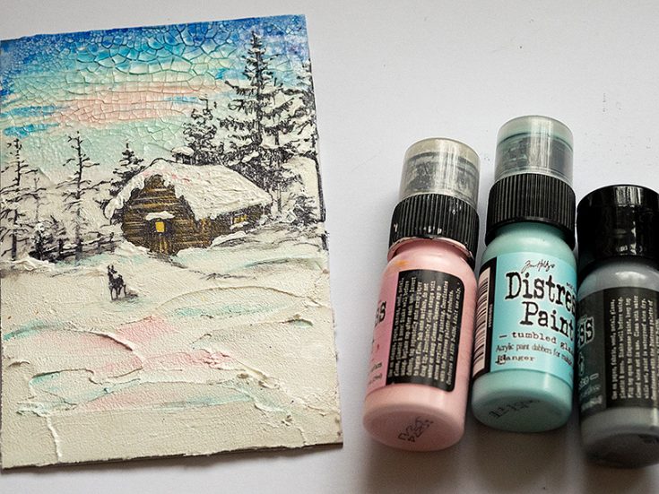 Winter Wonderland Mixed Media Scene