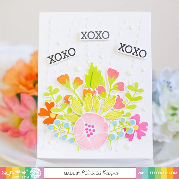 XOXO Layering Stamps 2 Ways with Waffle Flower!