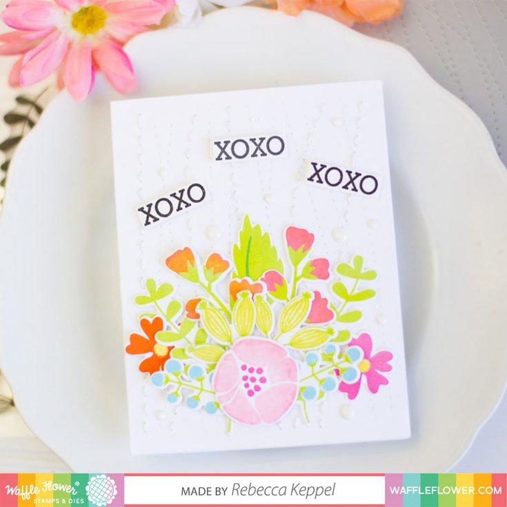 XOXO Layering Stamps 2 Ways with Waffle Flower!