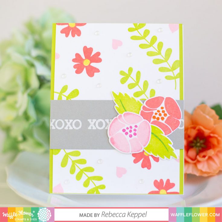 XOXO Layering Stamps 2 Ways with Waffle Flower!