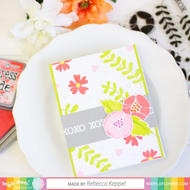 XOXO Layering Stamps 2 Ways with Waffle Flower!