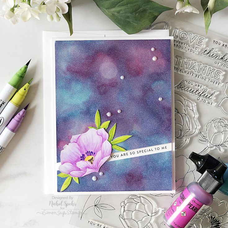 Sparkle Backgrounds with Alcohol Pearl Inks