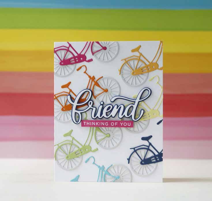 Laura Bassen Simon Says Stamp June 2019 Throwback Thursday Classic Bicycle and Big Friend die