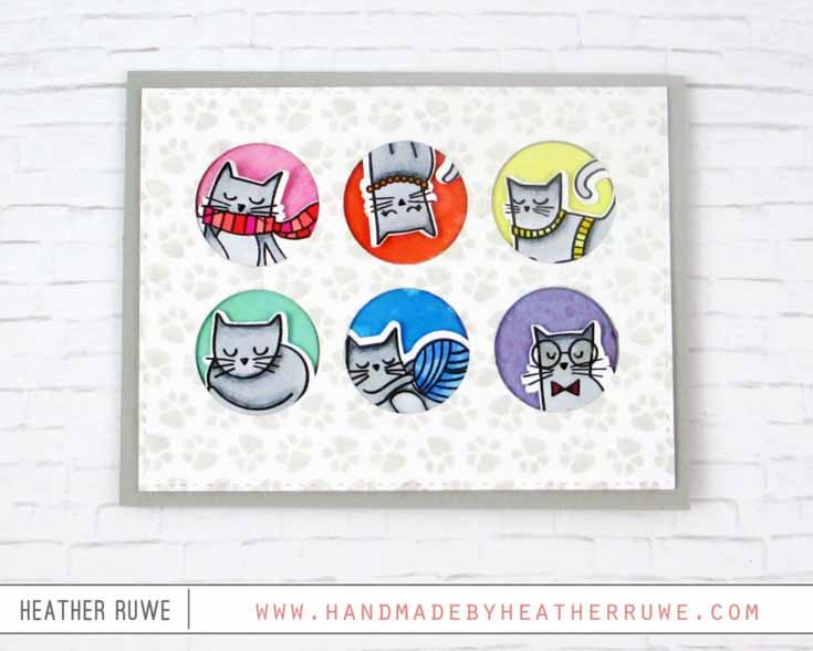 Heather Ruwe Simon Says Stamp August 2019 Throwback Thursday Right Meow stamp set and coordinating dies