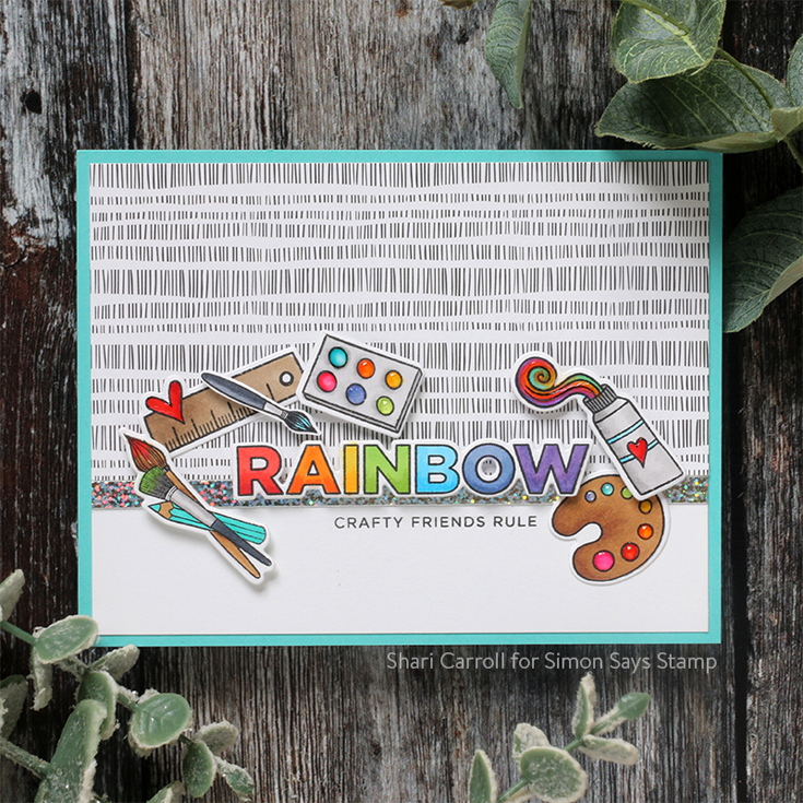 Crafty Hugs Blog Hop Shari Carroll US of Craft-ay stamps and dies