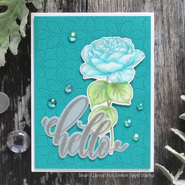 Let’s Connect Blog Hop Shari Carroll Detail Petal Plate die and Gina K Designs Summer Roses stamp set and dies