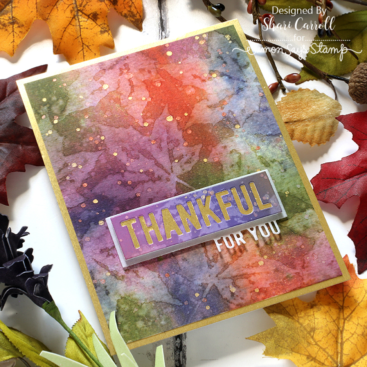 Handmade Holiday Blog Hop Shari Carroll Real Leaves stamp set