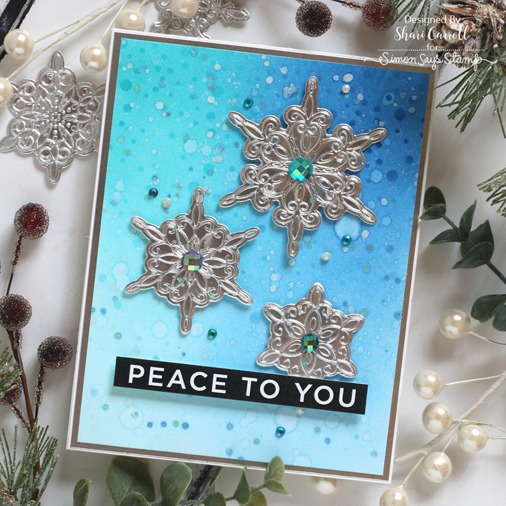 DieCember® Blog Hop Shari Carroll Emboss and Cut Filigree Snowflakes