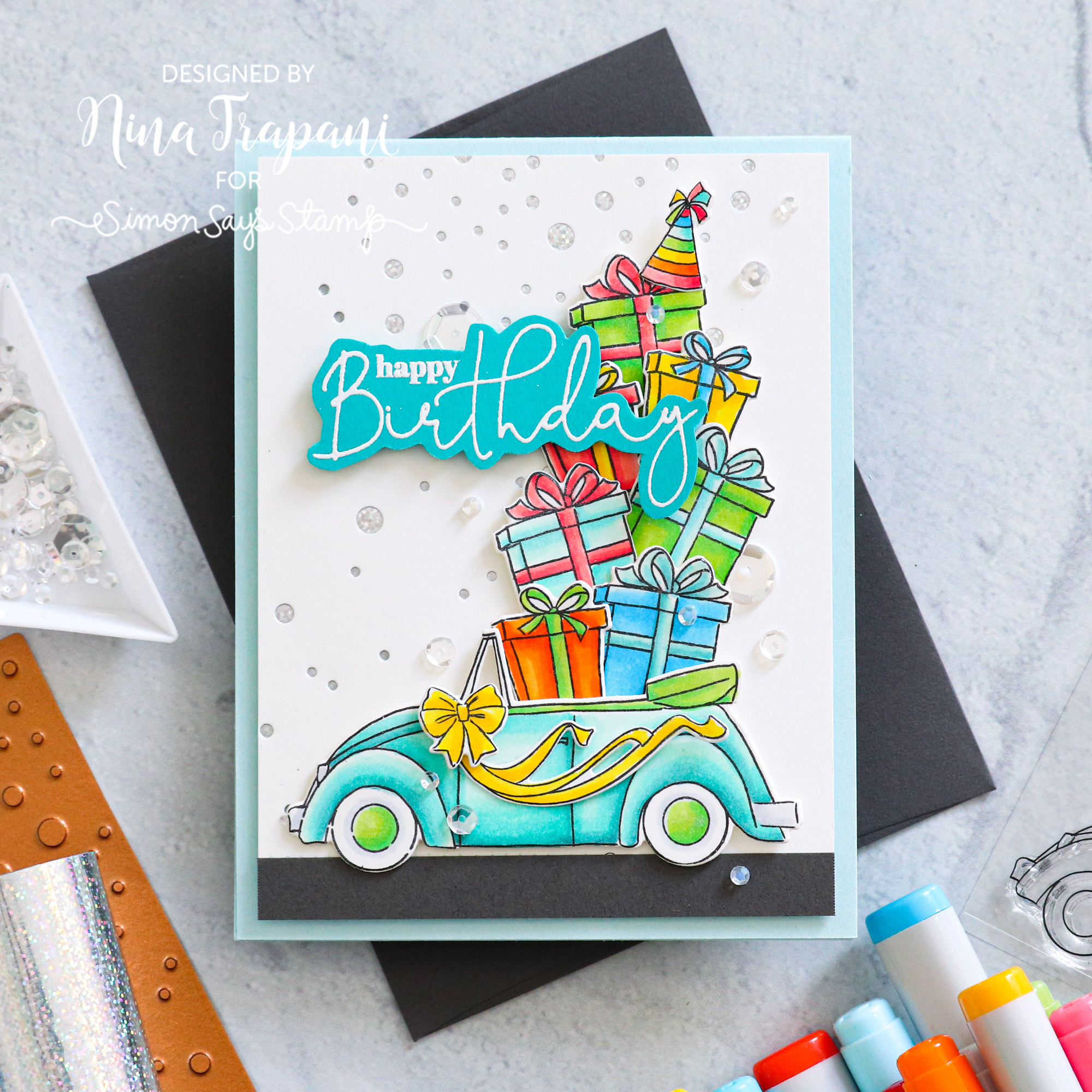 Funny Friday With Art Impressions Copic Colored And Hot Foil Birthday Card Simon Says Stamp Blog
