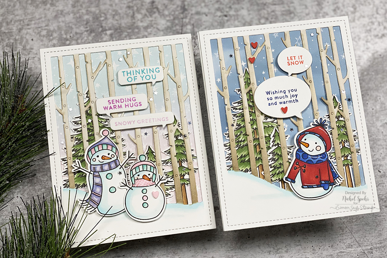 Snowmen Scene Warmest Wishes January 2022 Card Kit Ideas LaptrinhX News