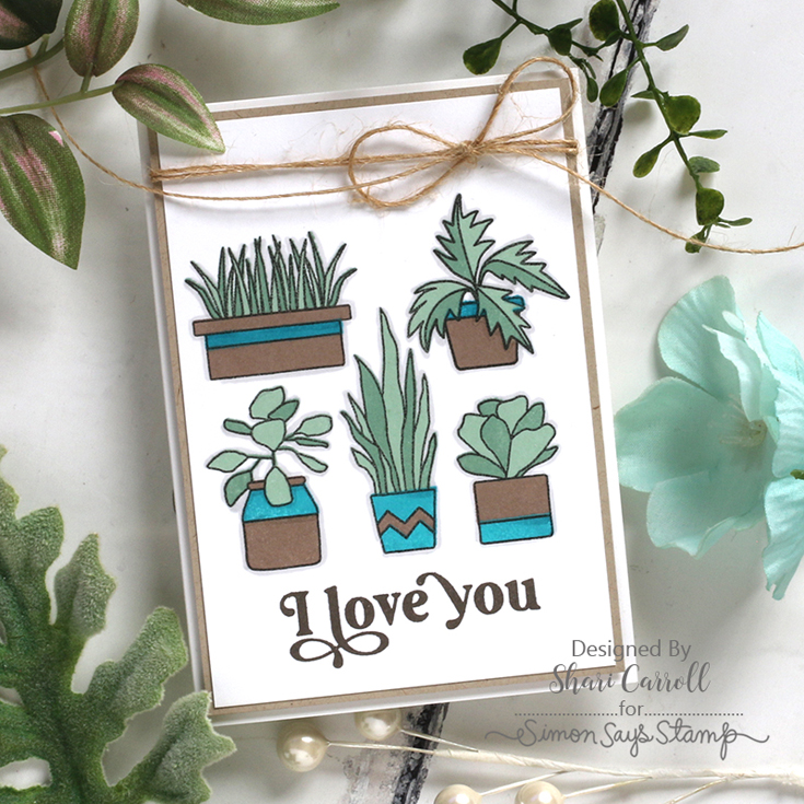 Good Luck Charm Blog Hop Shari Carroll Printmaking Plants and Beautiful Friend stamp sets