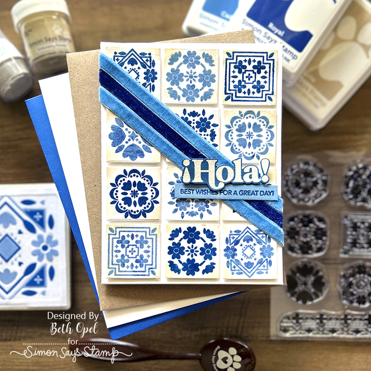 Out of This World Blog Hop Beth Opel Vintage Mosaics stamp set