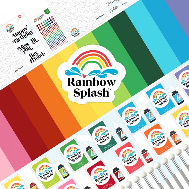 Rainbow Splash Cardstock Lake rsc11