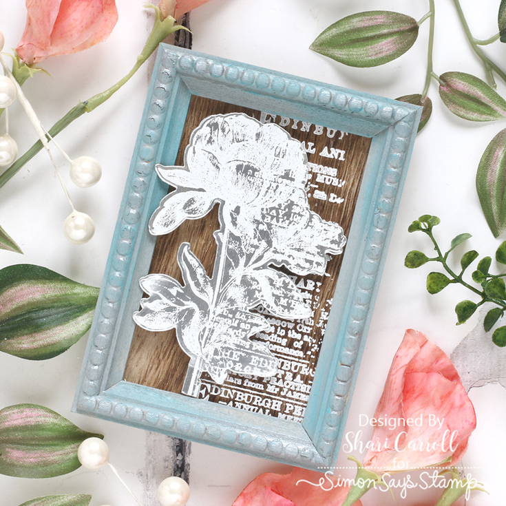 Be Bold Blog Hop Shari Carroll Botanic Collage coordinating dies for Tim Holtz/Stampers Anonymous Botanic Collage stamp set