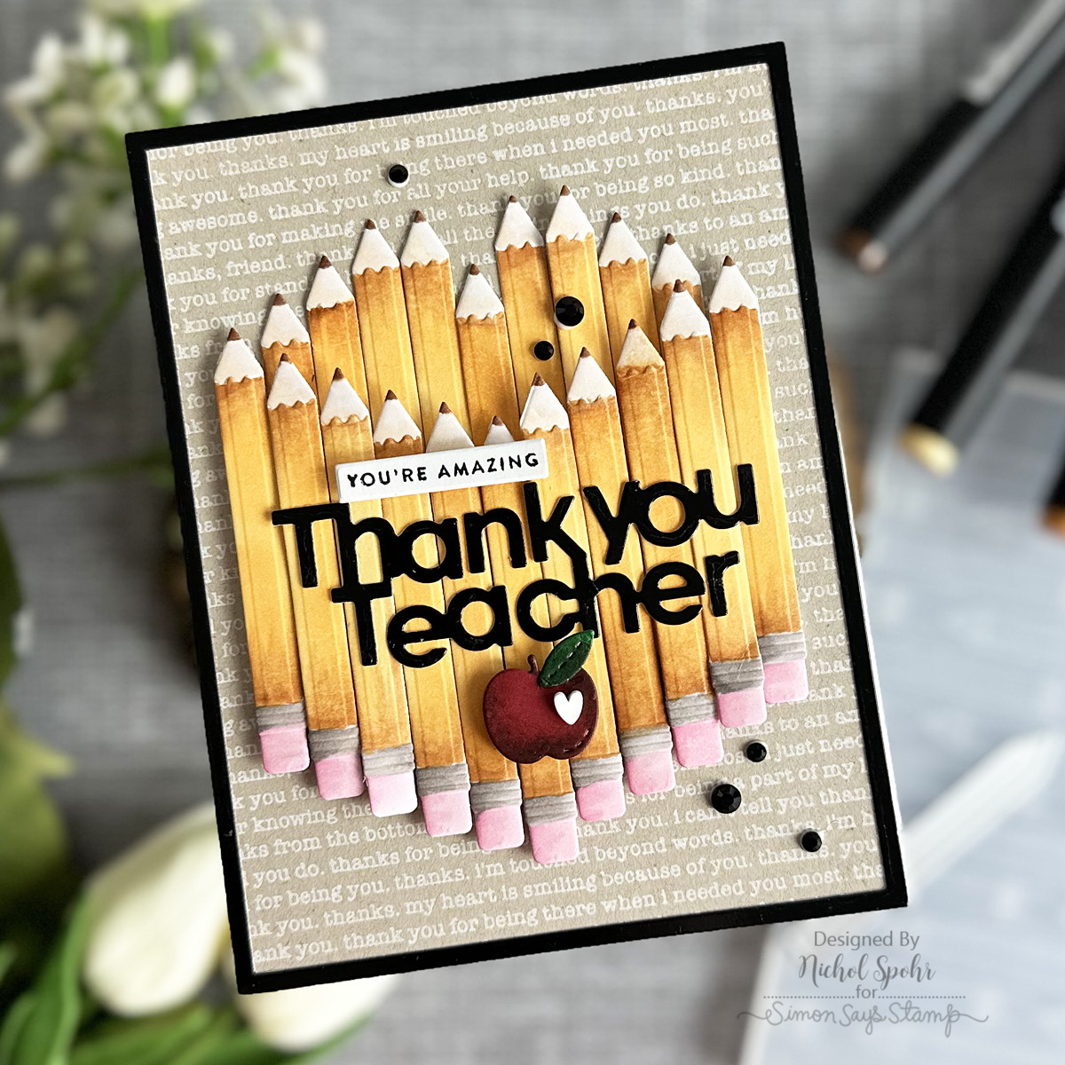 COLOR Your Embossed Die Cut Pencils with MARKERS: Making the Cut