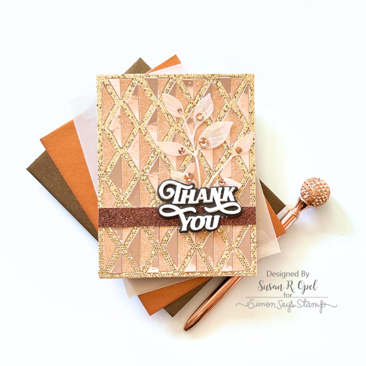Happy Camper Blog Hop Susan R. Opel Dual Diamonds, Showboat Thank You, and Beautiful Branch dies