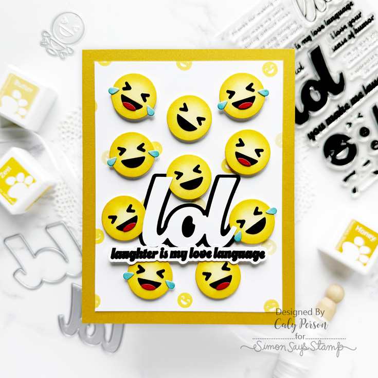 Happy Camper Blog Hop Caly Person LOL stamp set and coordinating die and LOL + Emoji die
