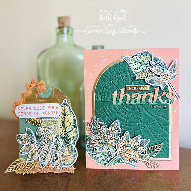 Tim Holtz Nature's Wonder stamp Simon Says Stamp coordinating dies