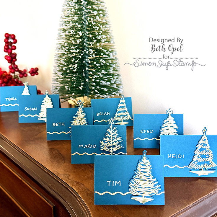 Simon Says Stamp Exclusive Coordinating Dies Designed to match Tim Holtz Holiday Stamps Blog Hop Beth Opel Scribbly Christmas