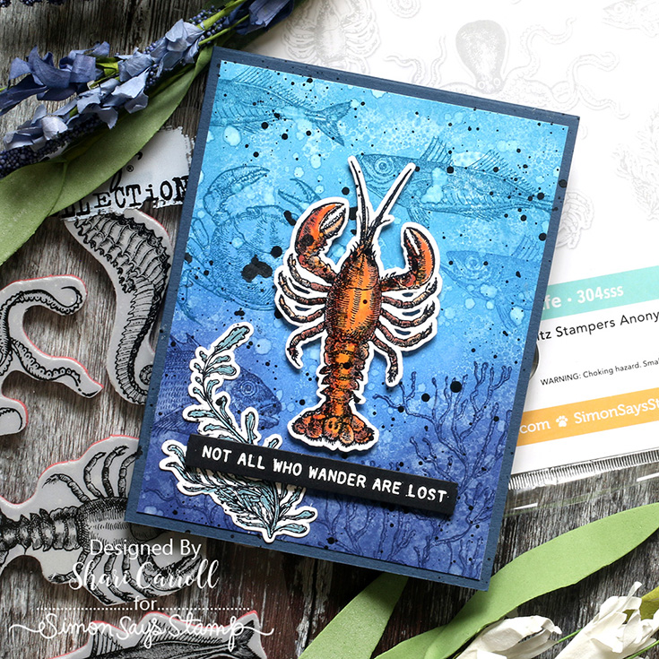 Shari Carroll Tim Holtz Random Things Coordinating Dies Blog Hop Sea lIfe